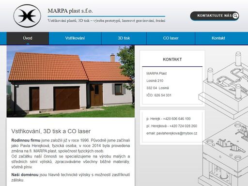 marpa plast s.f.o. se specializuje na vstřikování plastů a 3d tisk / 3d print. zajistíme výrobu prototypů, laserové gravírování a řezání.