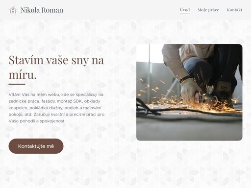vítám vás na mém webu, kde se specializuji na zednické práce, fasády, montáž sdk, obklady koupelen, pokládku dlažby, podlah a malování pokojů, atd. zaručuji kvalitní a precizní práci pro vaše pohodlí a spokojenost.