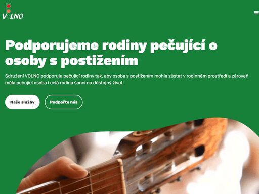 sdružení volno podporuje pečující rodiny tak, aby osoba s postižením mohla zůstat v rodinném prostředí a zároveň měla pečující osoba i celá rodina šanci na důstojný život.