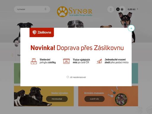 česká firma která vyrábí a prodává krivo a maso pro psy a a jiná domácí zvířata