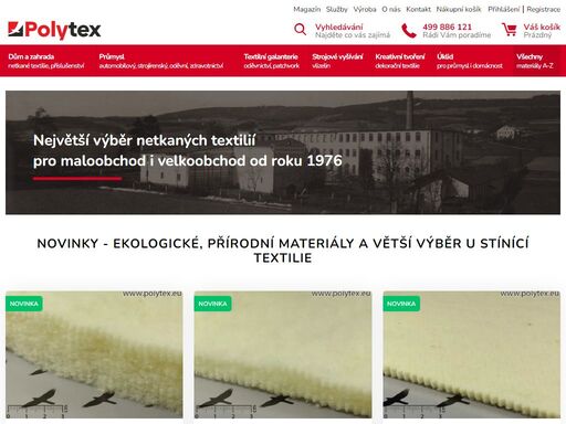 největší výběr netkaných textilií pro maloobchod i velkoobchod od roku 1976
