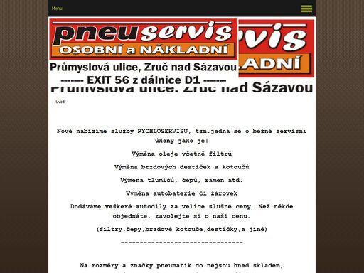 pneuservis pro osobní i nákladní vozidla