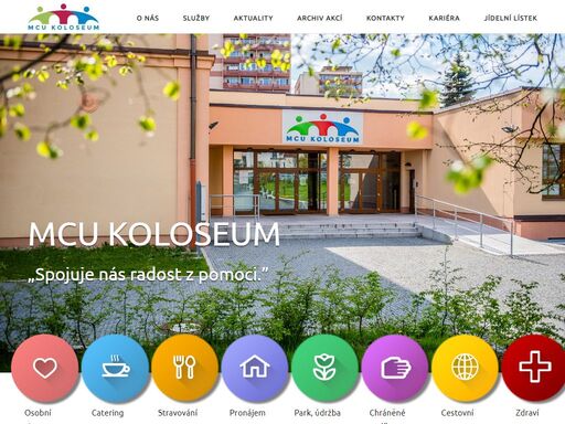 mcu koloseum, poskytování chráněných pracovních míst lidem se zdravotním postižením, osobní asistence, pronájem sálu, kulturní akce, restaurační služby