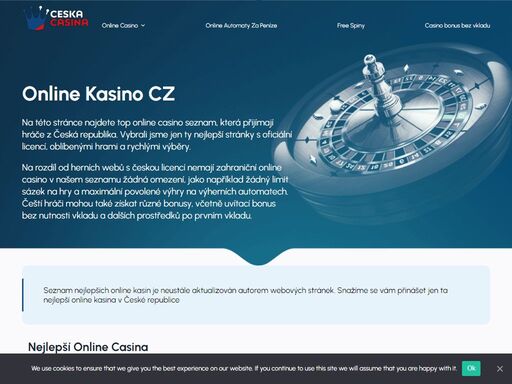 najděte nejlepší české kasino na našich webových stránkách. provedli jsme recenze mnoha online kasin v české republice, takže můžete hrát pouze ve spolehlivých zařízeních!