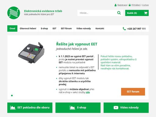 nevyhovuje vám vaše eet pokladna? nabízíme jednoduché řešení elektronické evidence tržeb a zdarma instalaci eet pokladny, zaškolení i celoroční servis.