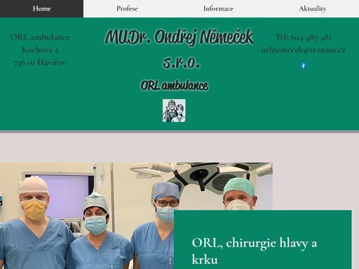 mudr. ondřej němeček. orl lékař v havířově. léčba chorob ušních, nosních a krčních včetně operativy.