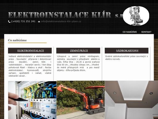 elektroinstalace klír s.r.o /elektroinstalace, zemní práce, sádrokartony