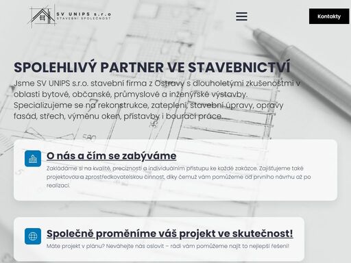 máte projekt v plánu? neváhejte nás oslovit – rádi vám pomůžeme najít to nejlepší řešení!