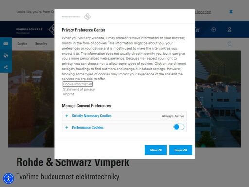 vítejte v rohde & schwarz vimperk. nahlédněte do dění špičkové technologické společnosti.