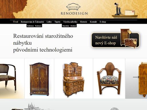 reno design s.r.o. - restaurování nábytku původními technologiemi, čalounění starožitného nábytku