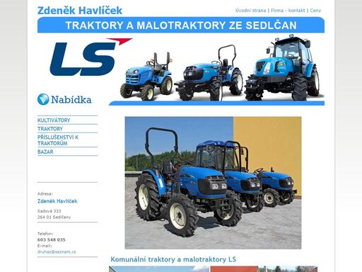 prodej a servis traktorů a malotraktorů.