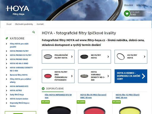 nakupujte on-line u odborníků kvalitní fotografické filtry hoya