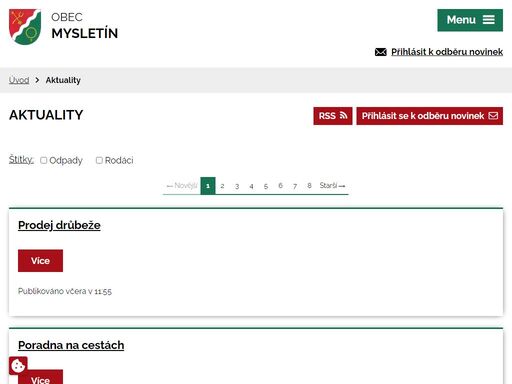 obec mysletín leží 10 km jihovýchodně od humpolce v mikroregionu zálesí. rozlohou 414 ha a 115 trvale žijícími obyvateli patří mezi menší obce tohoto kraje.