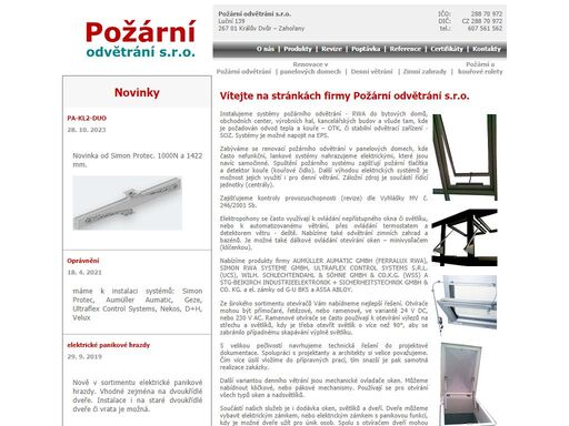 www.pozarniodvetrani.cz