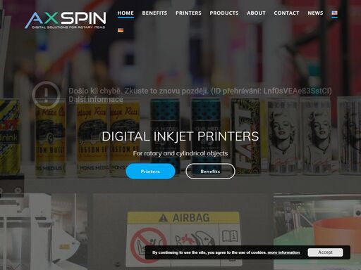 rotary print a wide range of designs, colors and effects on cans, cylinders and conical objects. development & supply of digital inkjet printers -