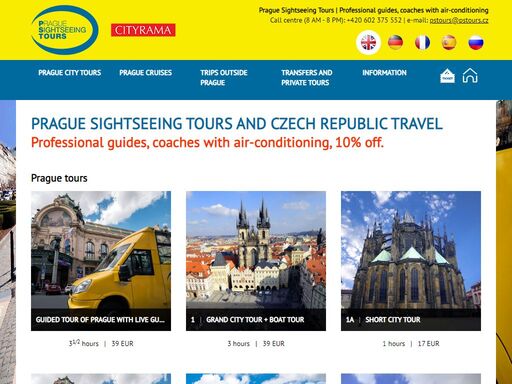 prague sightseeing tours - discover the beauties of prague with us. you have over 15 interesting tours to choose from.
