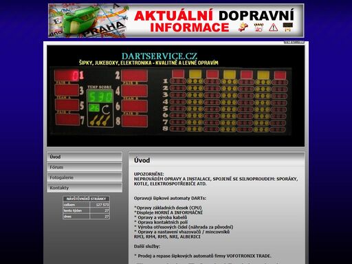 opravy šipkových automatů darts.; svet-stranek.cz : osobní stránky zdarma snadno a rychle