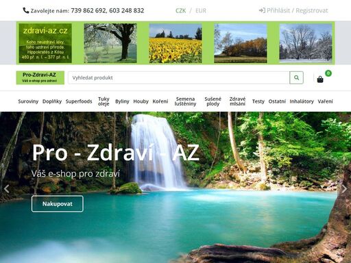 pro-zdraví-az váš e-shop pro zdraví, zdraví od a po z, zdravá výživa, bio, vitamíny, minerály