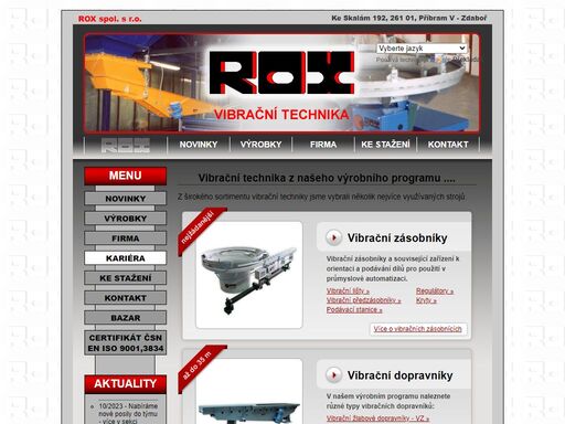  rox vývoj a výroba vibračních zařízení
