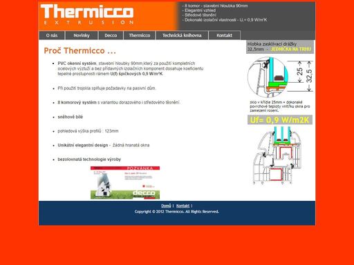 thermicco-decco - profilové okenní systémy budoucnosti, moderní a dokonalý vzhled, dlouhá životnost.