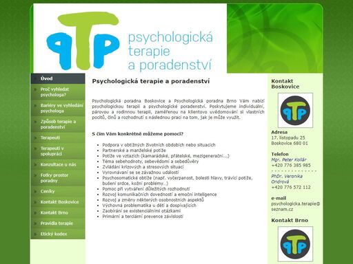 psychologická poradna boskovice vám nabízí psychologickou terapii a psychologické poradenství. 