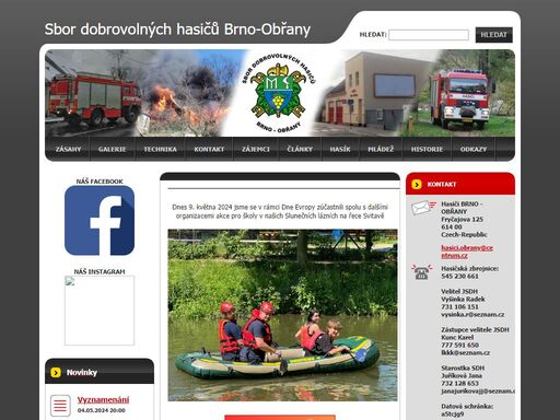 oficiální web hasiči brno-obřany