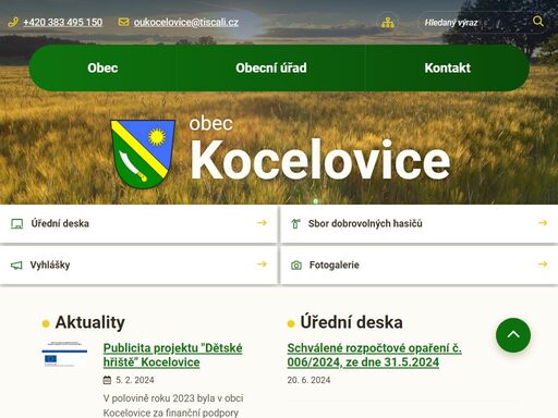 www.kocelovice.cz