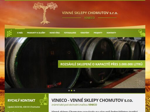 vineco - vinné sklepy chomutov s.r.o. - více než padesátiletá tradici výroby vína v chomutově