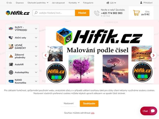 hifik.cz prodej autohifi , autodoplňků , náhradních dílů, vtipných dárků. zde nakoupíte pro nejmenší tak i pro dospělé. tel: 774 983 983, email: info@hifik.cz