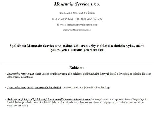www.mountainservice.cz