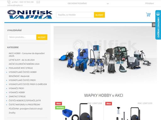 nilfisk vapka - nilfisk vapka e-shop stroje skladem