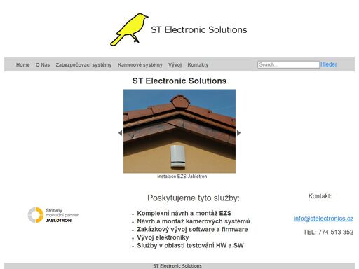 st electronic solutions - návrh a montáž elektronického zabezpečení budov, zakázkový vývoj elektroniky a software.