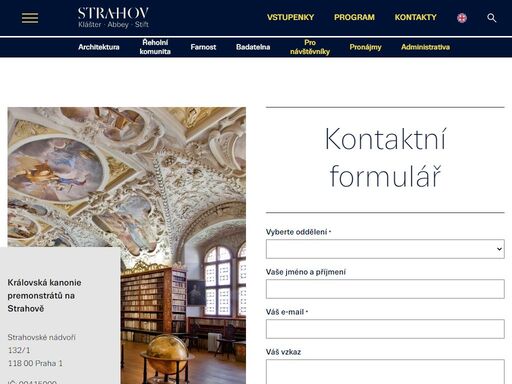 www.strahovskyklaster.cz/kontakty