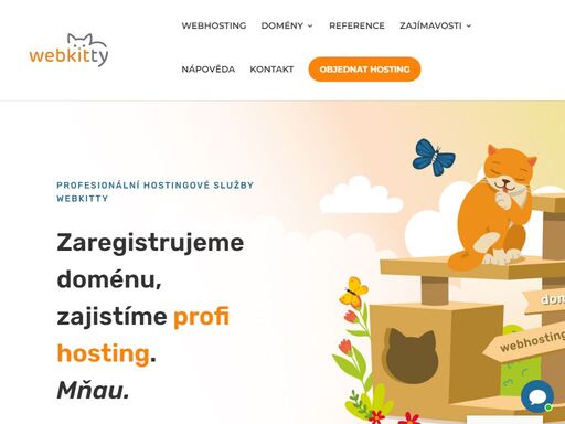 zaregistrujeme doménu, zajistíme profi hosting. jsme profesionální webhostingová společnost webkitty.cz.