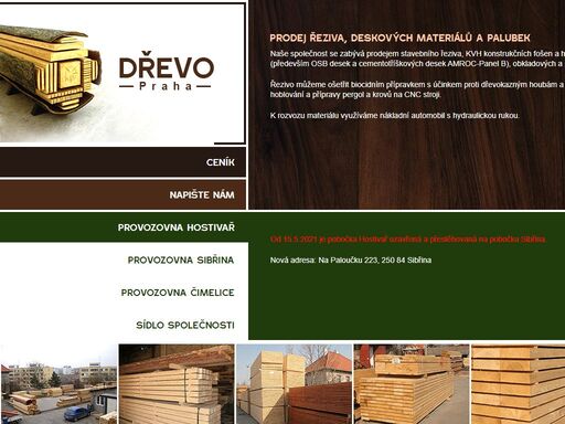 firma dřevo praha prodává stavební řezivo, palubky, fošny, latě, hranoly aj.