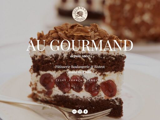 au gourmand je okouzlující francouzská cukrárna, pekárna a bistro v 
historickém centru prahy. jsme specialisté na snídaně a tradiční 
francouzské dorty. pochutnáte si u nás i na kávě, prémiových čajích. u nás 
najdete vždy něco nového.