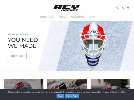 rey hockey - for over 30 years we bring to you a variety of professional hockey goalie masks. which one suits you? visit our online store and find out more!