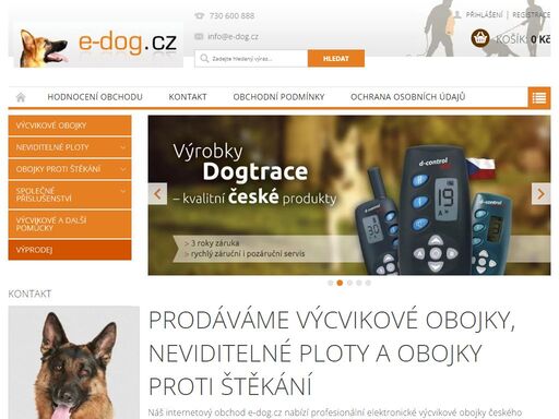 elektrické výcvikové obojky pro psy, obojky proti štěkání a neviditelné ploty za skvělé ceny | e-dog.cz