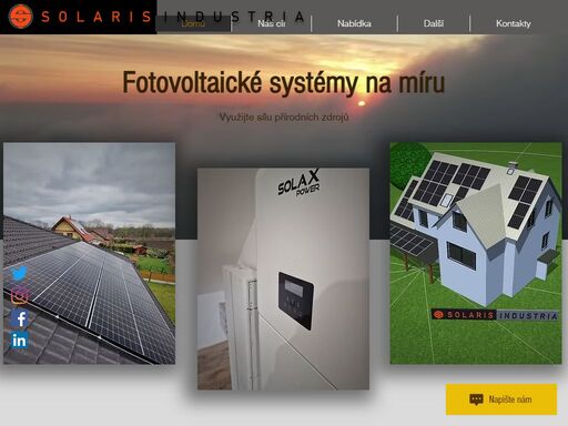 instalace komplexních fotovoltaických systémů na klíč a servis. návrh a simulace. solaris industria fotovoltaika