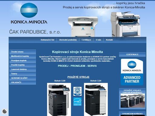 prodej a servis kancelářské techniky konica-minolta včetně spotřebního materiálu.
