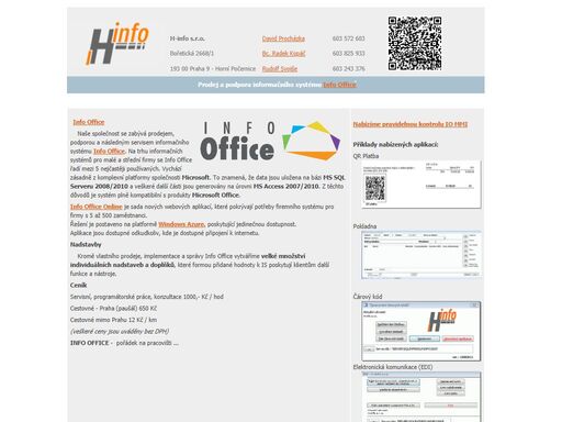h-info s.r.o. - prodej a podpora informačního systému info office