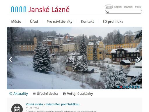 internetová prezentace krkonošského města janské lázně