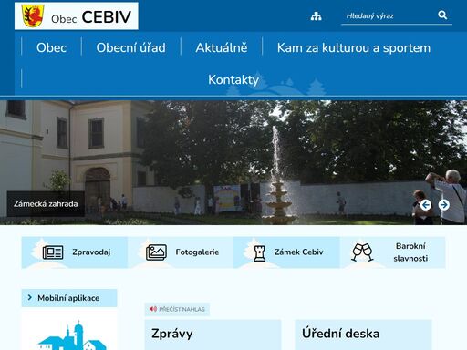 oficiální stránky obce cebiv