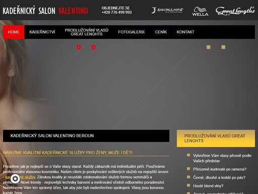 kadeřnictví valentino, prodlužování vlasů