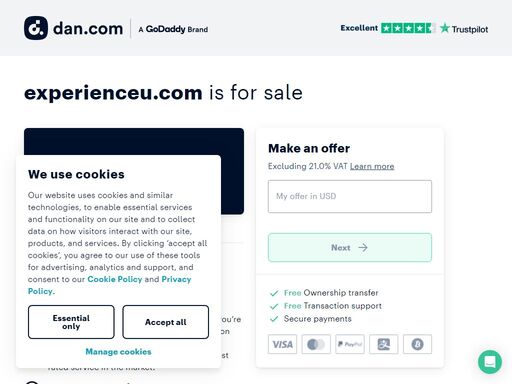 the domain name experienceu.com is for sale. make an offer or buy it now at a set price.