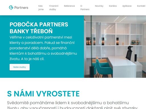 pobočka partners banky třeboň poskytuje nezávislé finanční poradenství a osobní finanční plánování. finanční poradce vám pomůže ve sjednání a kalkulaci hypotéky, pojištění nebo investic