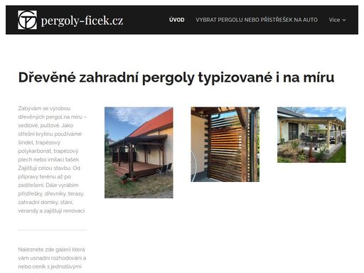 dřevěné zahradní pergoly typizované i na míru