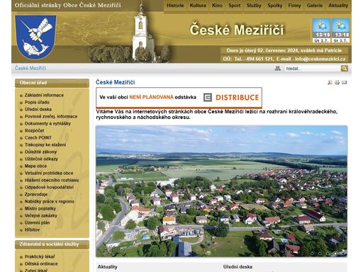oficiální stránky obce české meziříčí