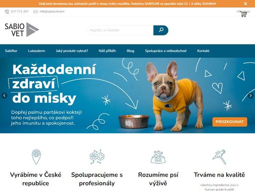 doplňky stravy a vitamíny pro vaše psy. spojujeme odborné znalosti z veterinární a farmaceutické oblasti s ingrediencemi z přírody. ? vyrobeno v česku