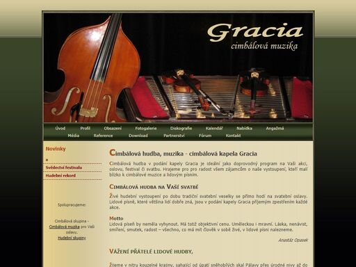 oficiální www stránky cimbálové muziky gracia - www.cmgracia.cz